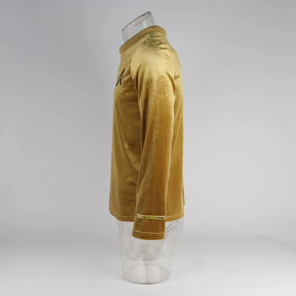 Cosermart Star Trek The Original Series TOS Captain Pike Kirk Top Shirt Cosplay Uniform Halloween Costumes Man Adult