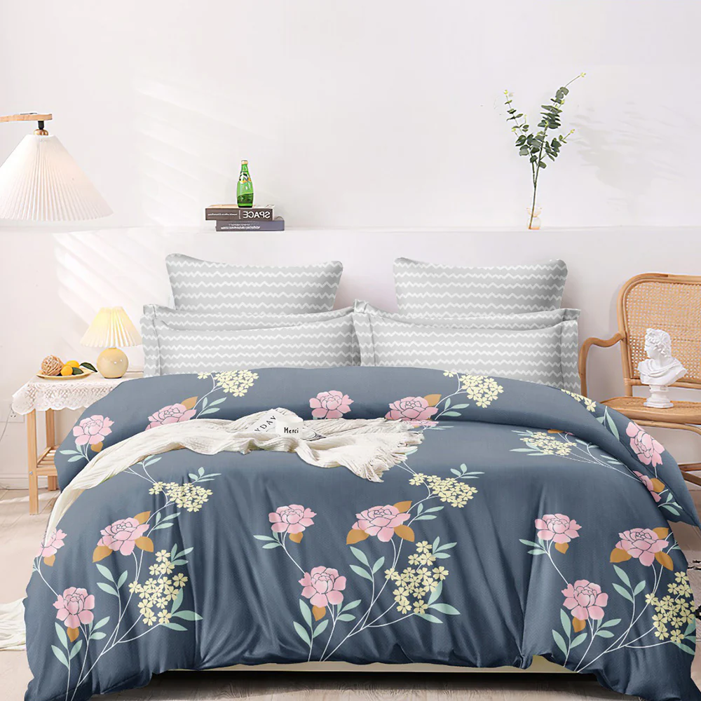 Super Soft Lotus Design Double Bedsheet ( 90*100inch, King )