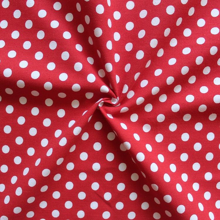 Cotton Red Polka Dot 6 Seater Table Cloths Pack Of 1