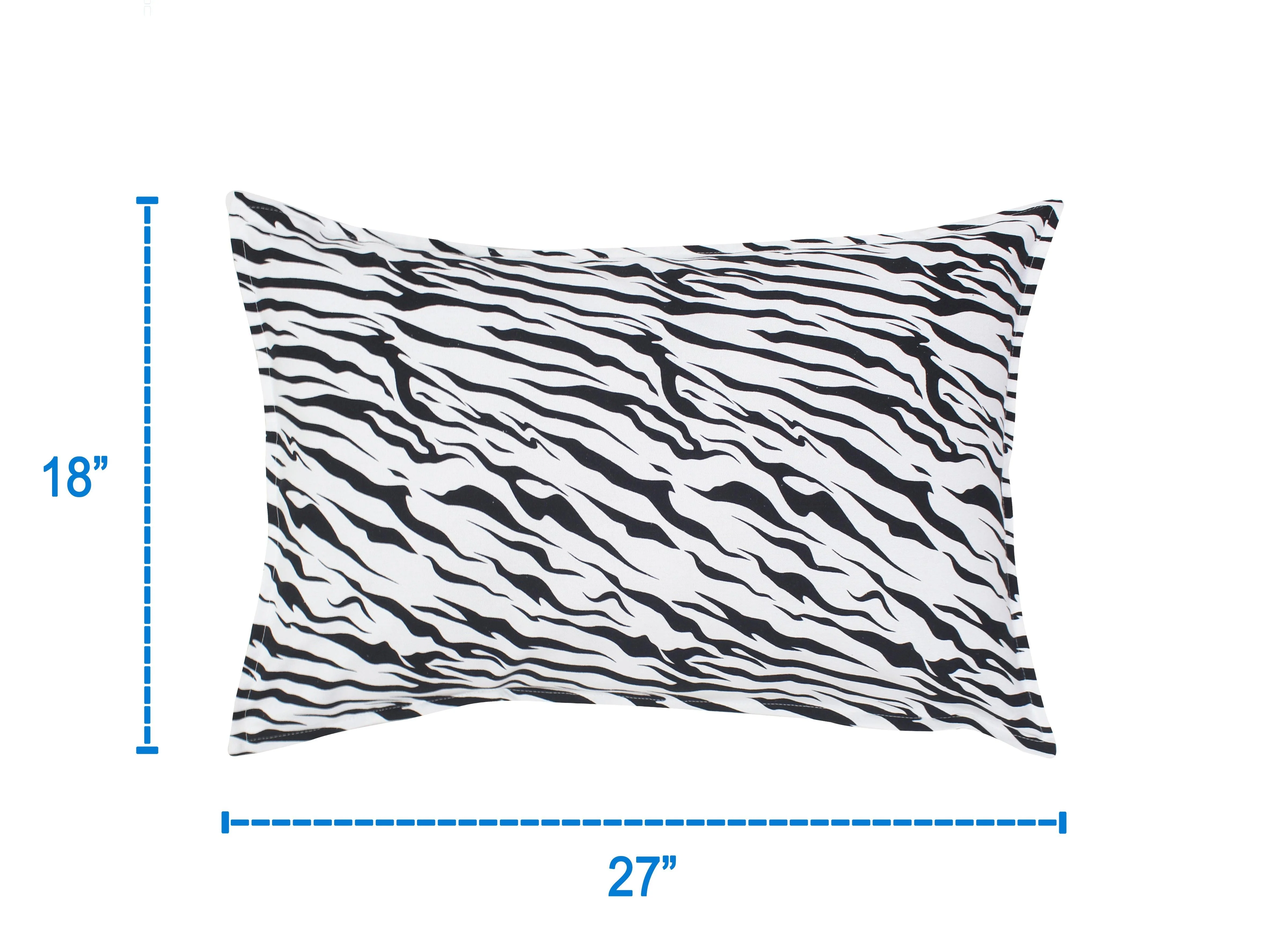 Cotton White Tiger Stripe Pillow Covers Pack Of 2