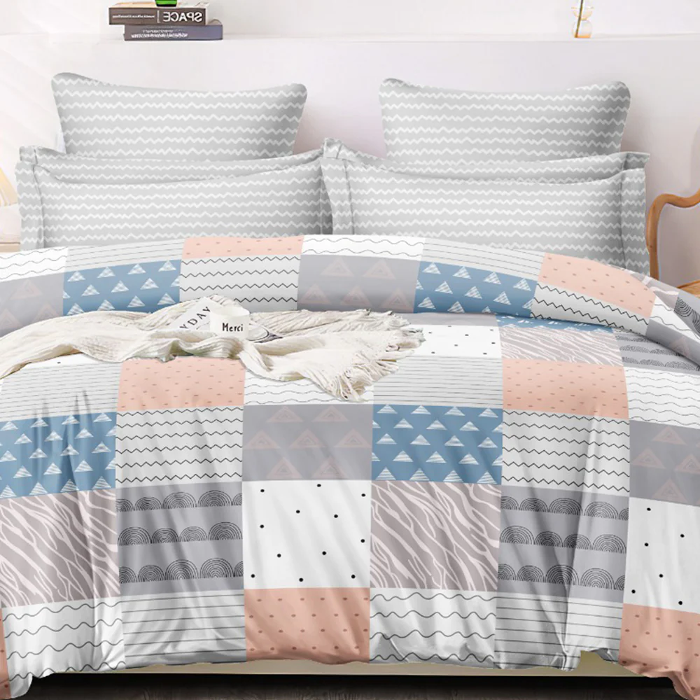 Super Soft Minimal Design Double Bedsheet ( 90*100inch, King )