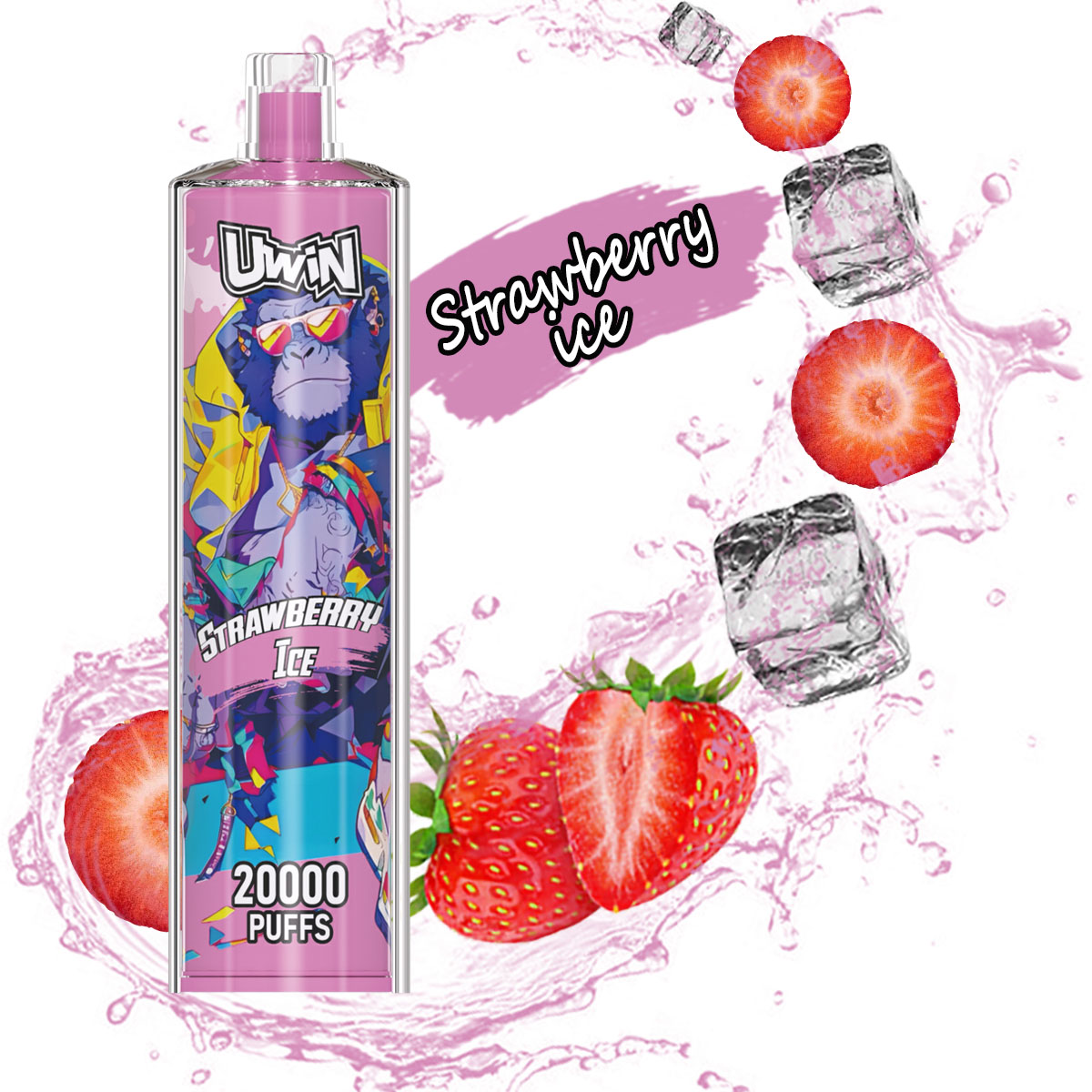 Uwin-SHISHA HOOKAH Crystal 20000 PUFFS (5 % Nicotine)
