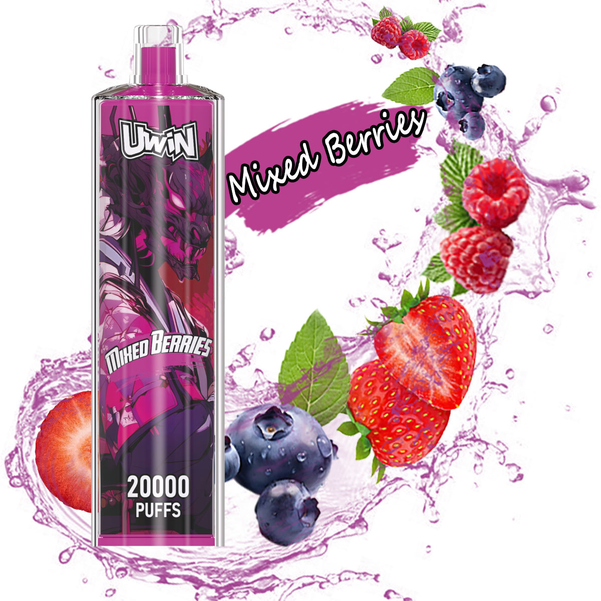 Uwin-SHISHA HOOKAH Crystal 20000 PUFFS (5 % Nicotine)