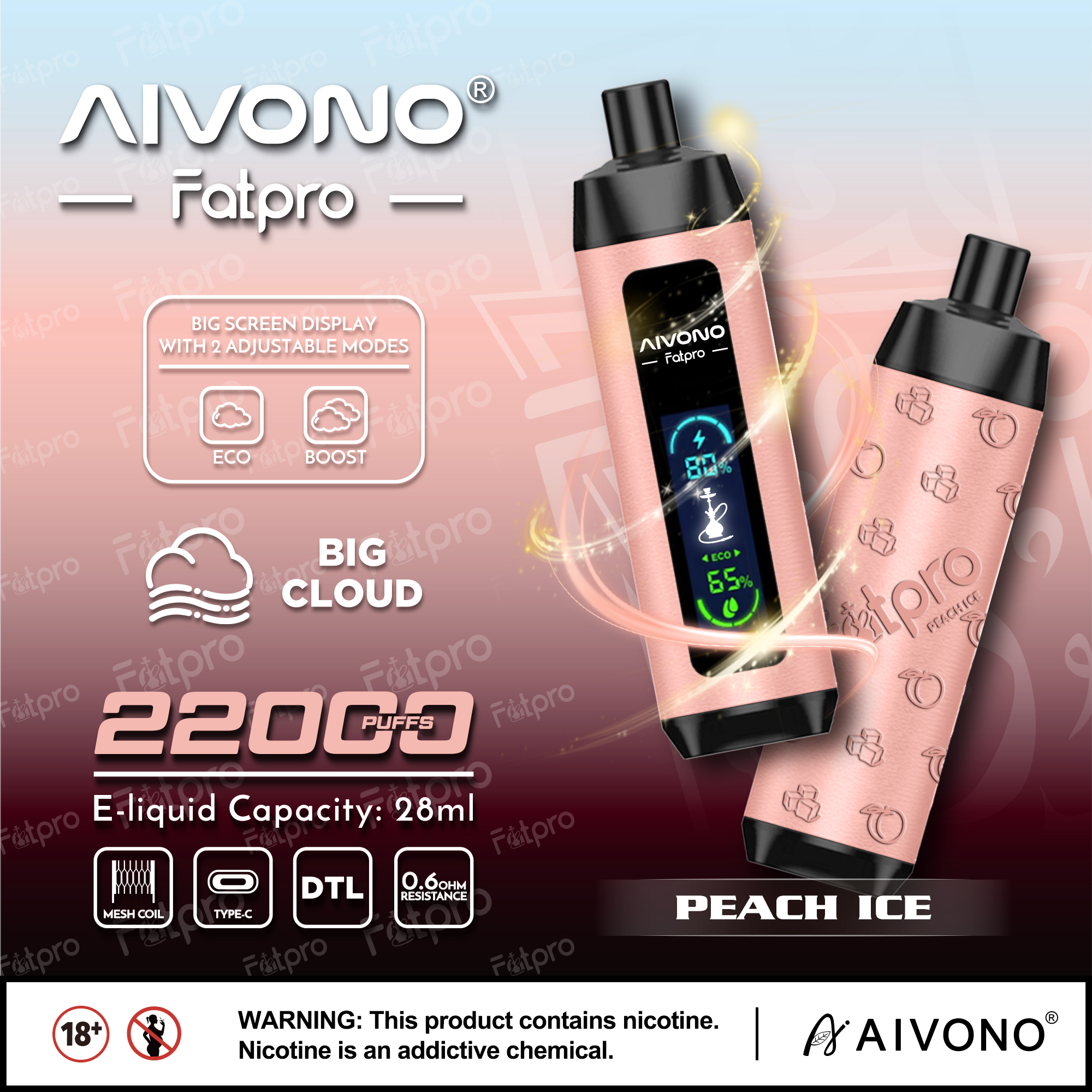 🔥Hot Sale🔥22000 Puff Lungensauger-Lungenrauchen, Shisha unterstützen (5% Nikotin)
