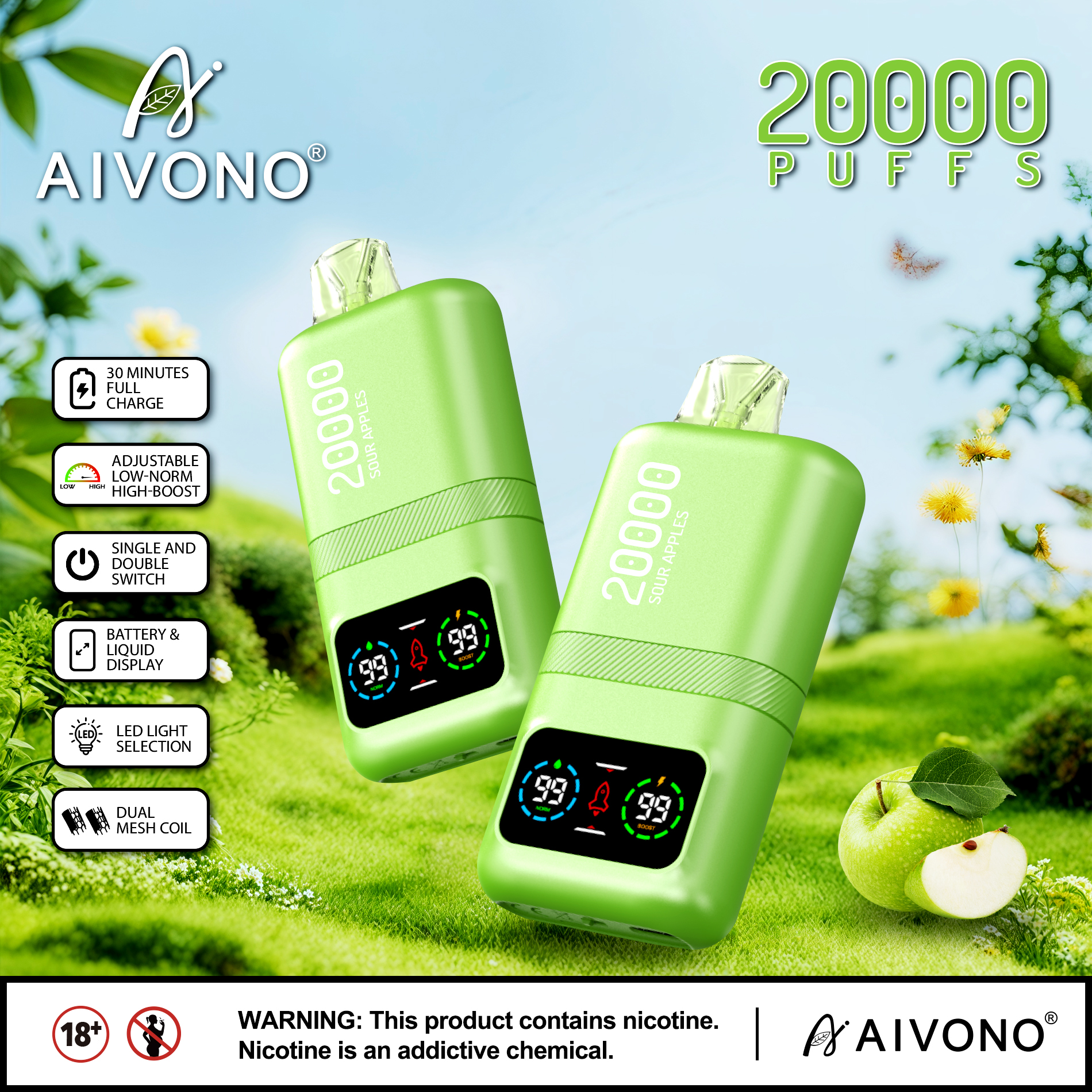 🔥Hot sale🔥AIVNO Magic 20000 Züge Einweg-Vape(5 % Nikotingehalt)