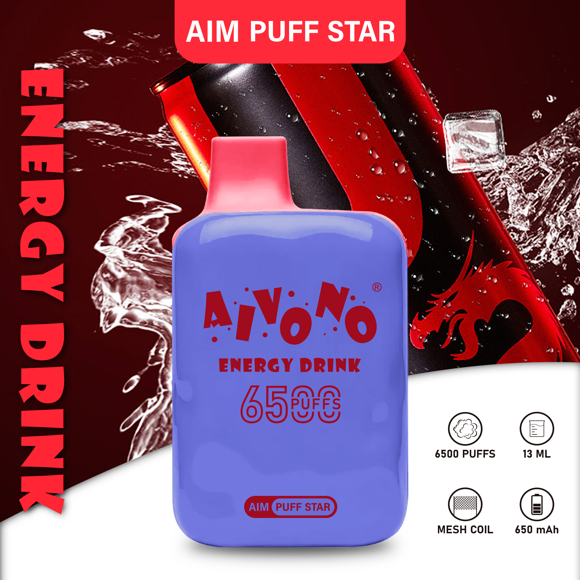AIVONO AIM PUFF STAR 6500 Puffs Einweg-Vape(5 % Nikotingehalt)