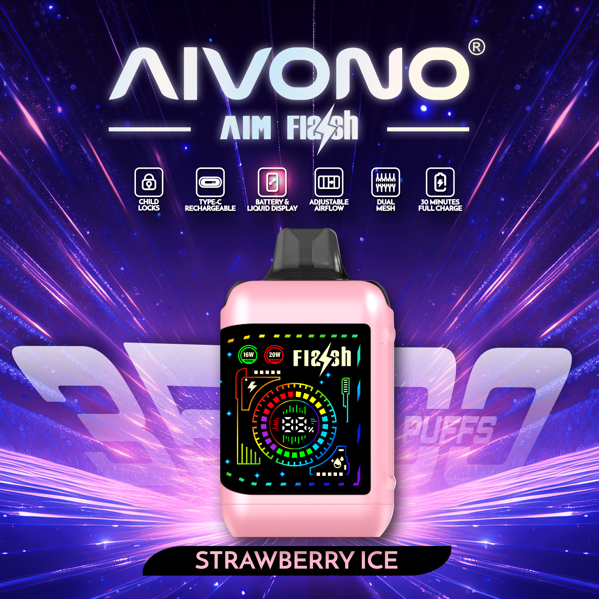 š„Hot saleš„AIVONO  AIM FLASH 35000 Züge Einweg-Vape(5 % Nikotingehalt)