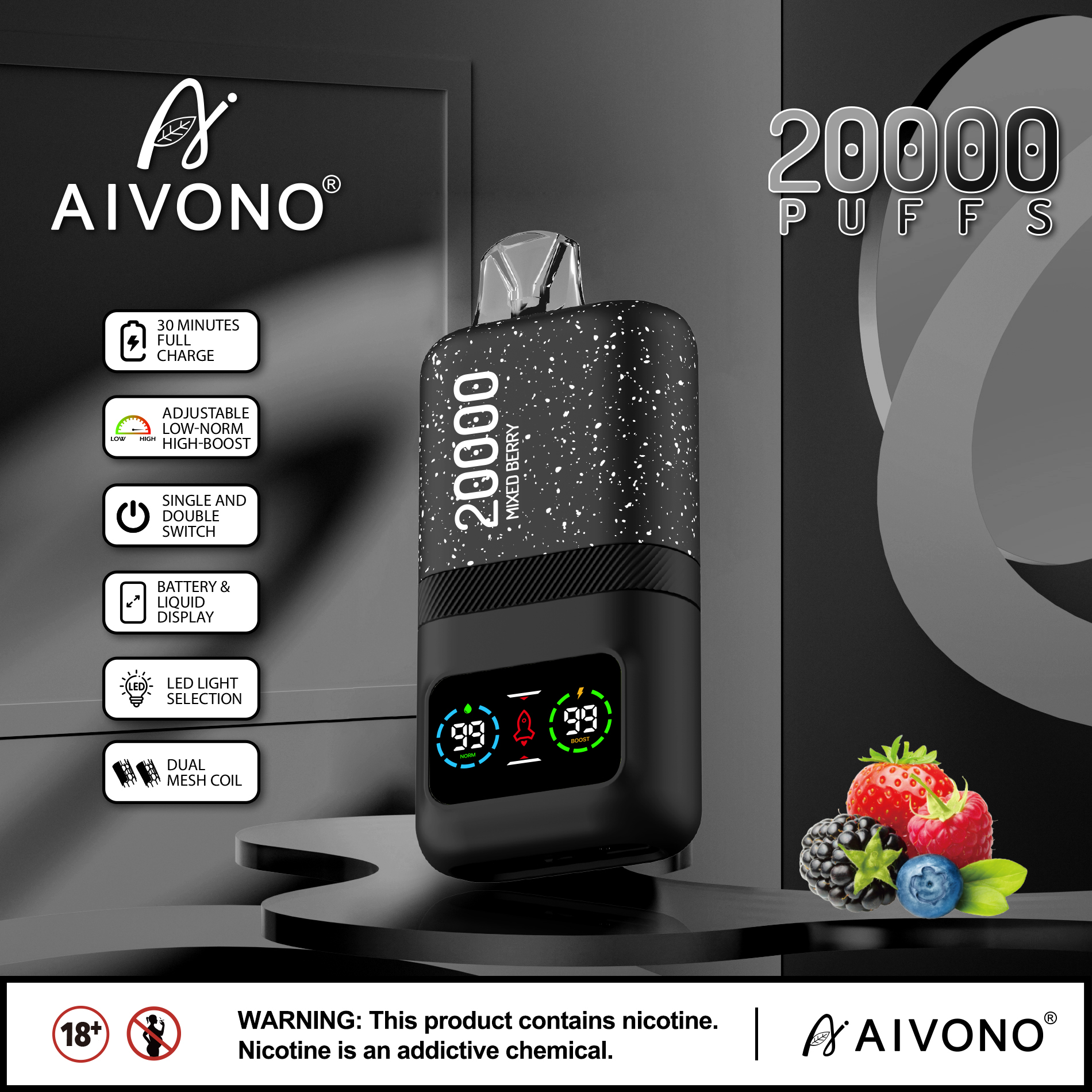 🔥Hot sale🔥AIVNO Magic 20000 Züge Einweg-Vape(5 % Nikotingehalt)
