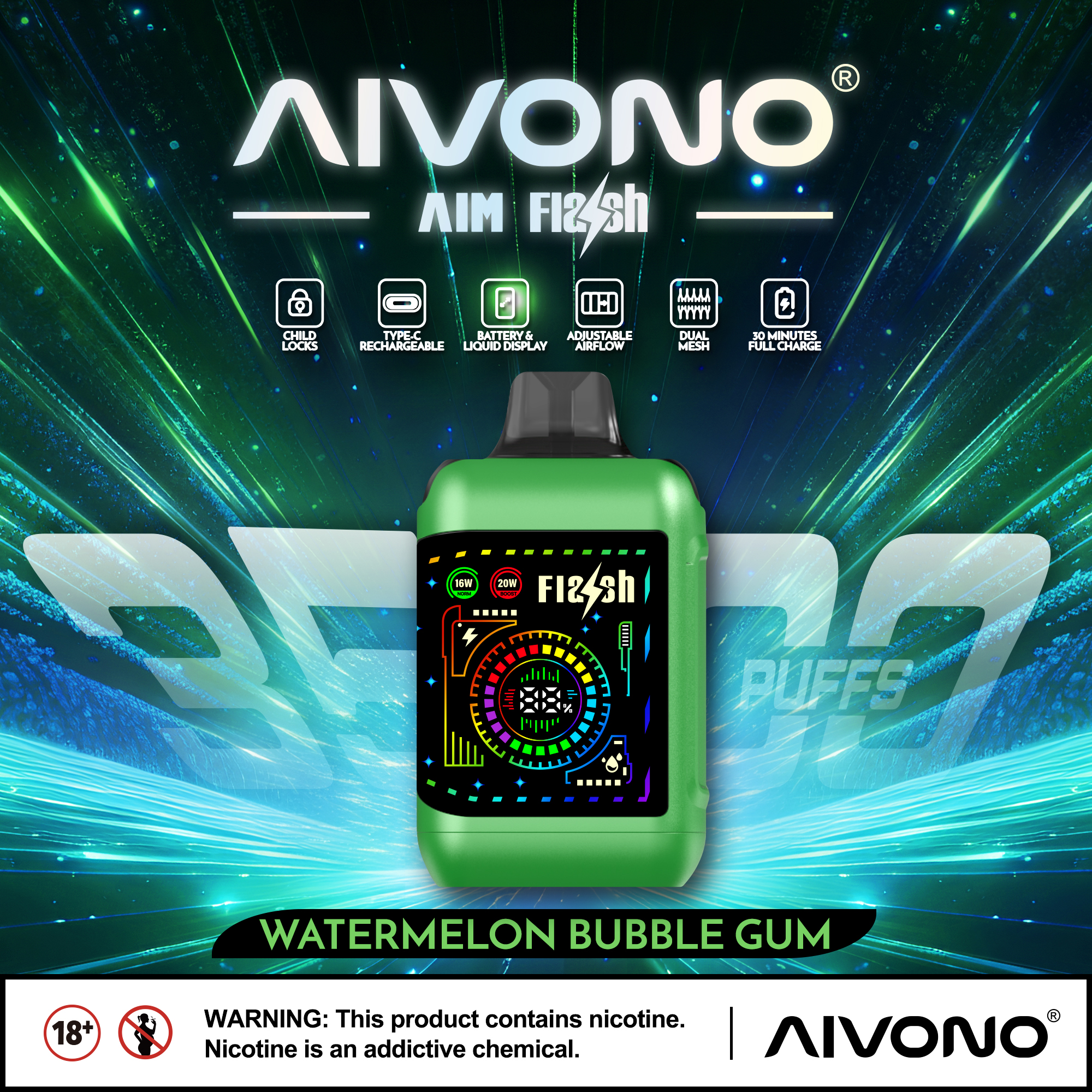 š„Hot saleš„AIVONO  AIM FLASH 35000 Züge Einweg-Vape(5 % Nikotingehalt)