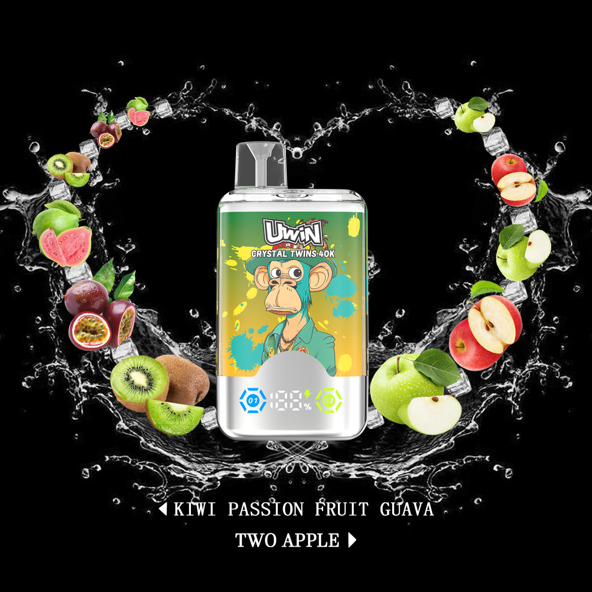 Uwin-Twins Crystal 40000 PUFFS (5 % Nicotine)