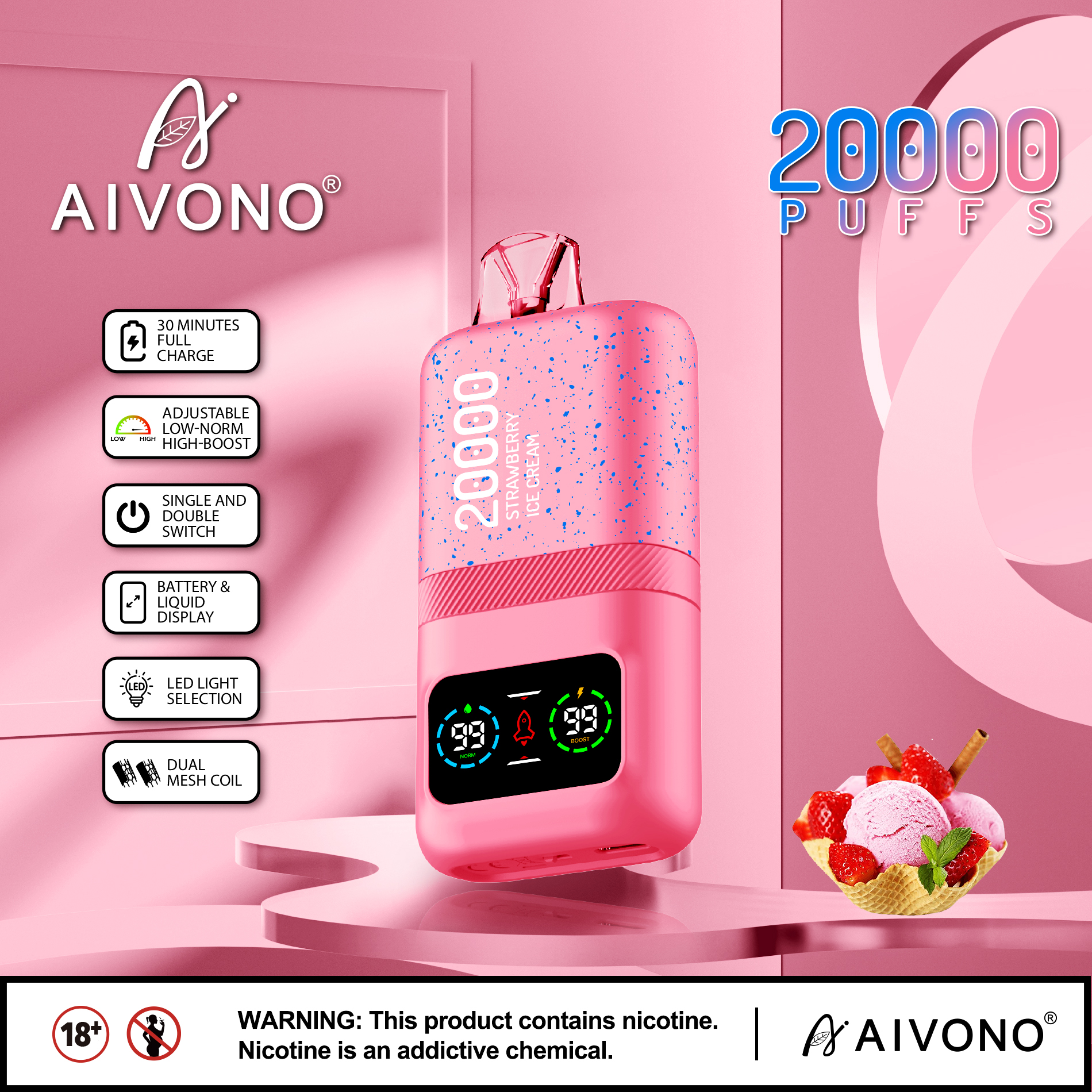 🔥Hot sale🔥AIVNO Magic 20000 Züge Einweg-Vape(5 % Nikotingehalt)