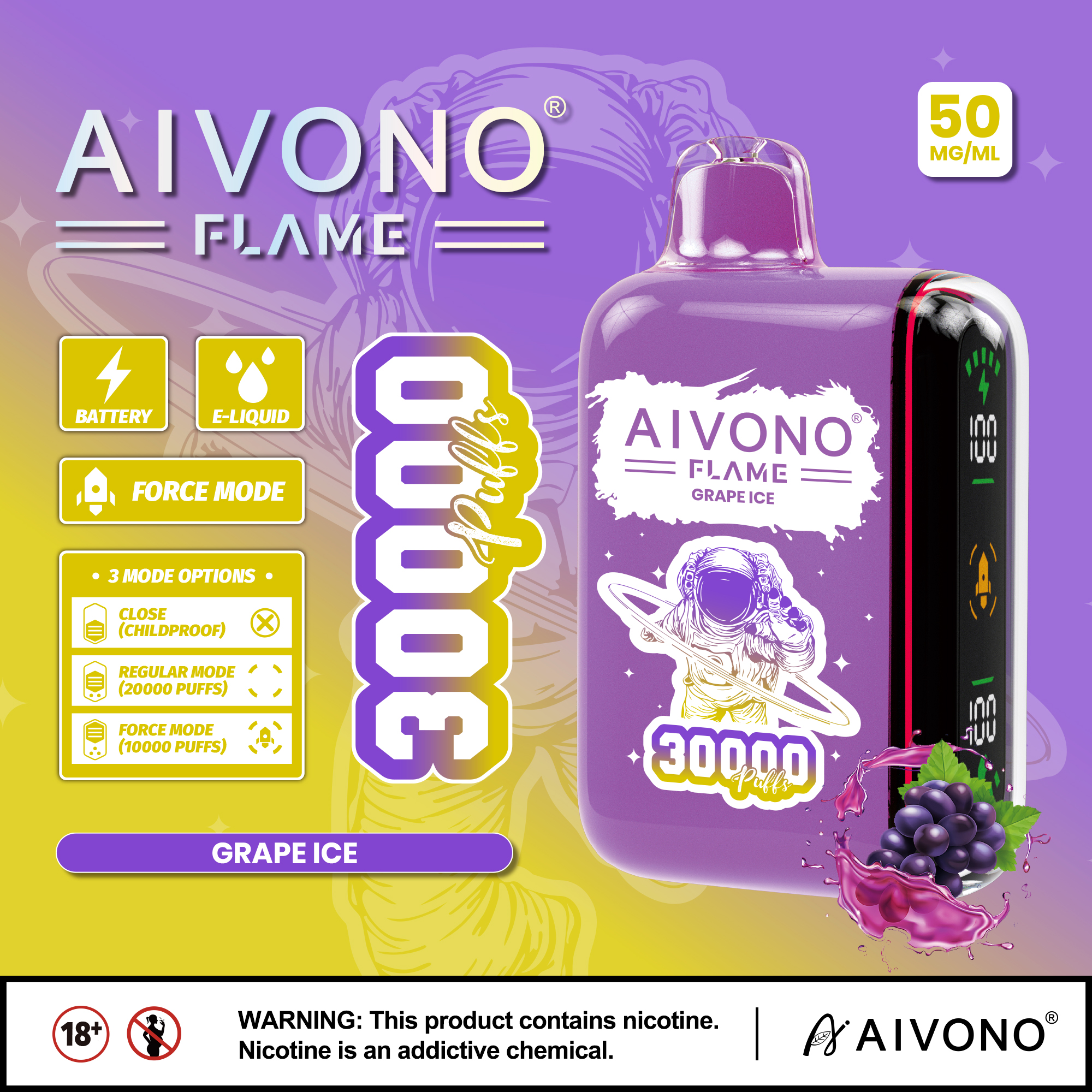 AIVONO AIM FLAME 30000 PUFFS (5 % Nikotingehalt)