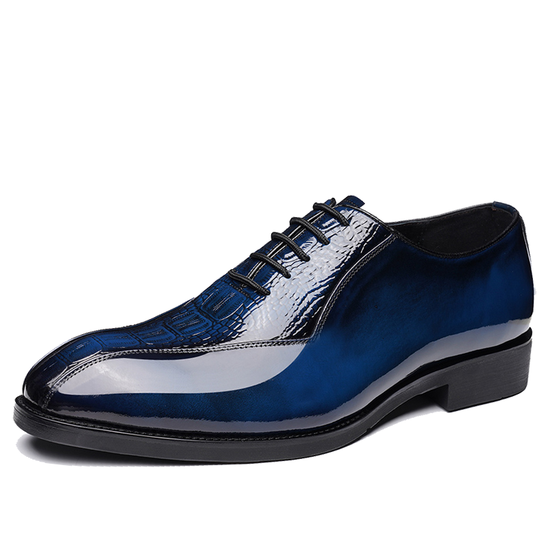 Crocodile Print British Style Business Shoes