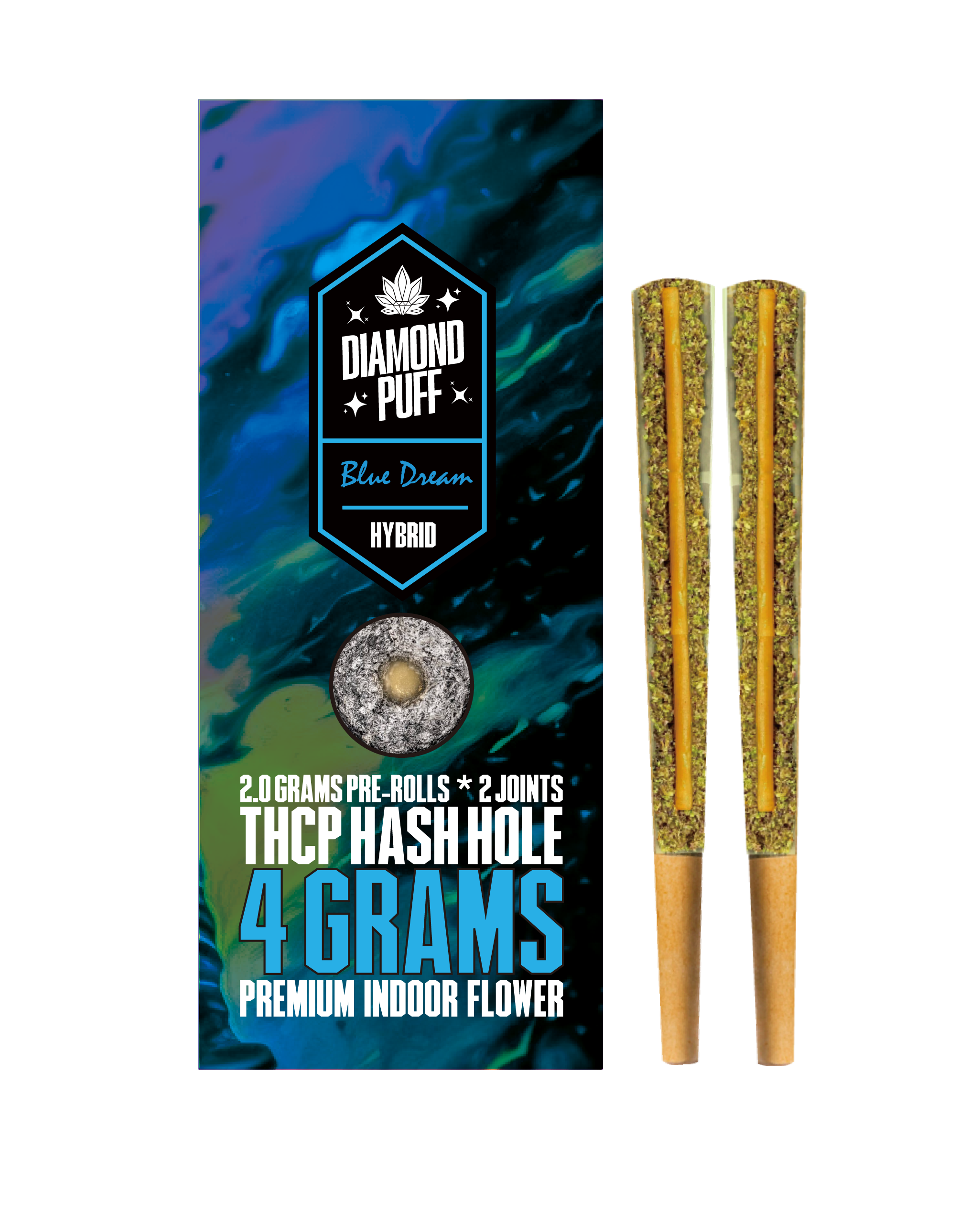 THCP Rosin Preroll - Blue Dream Hash Hole-Hybrid