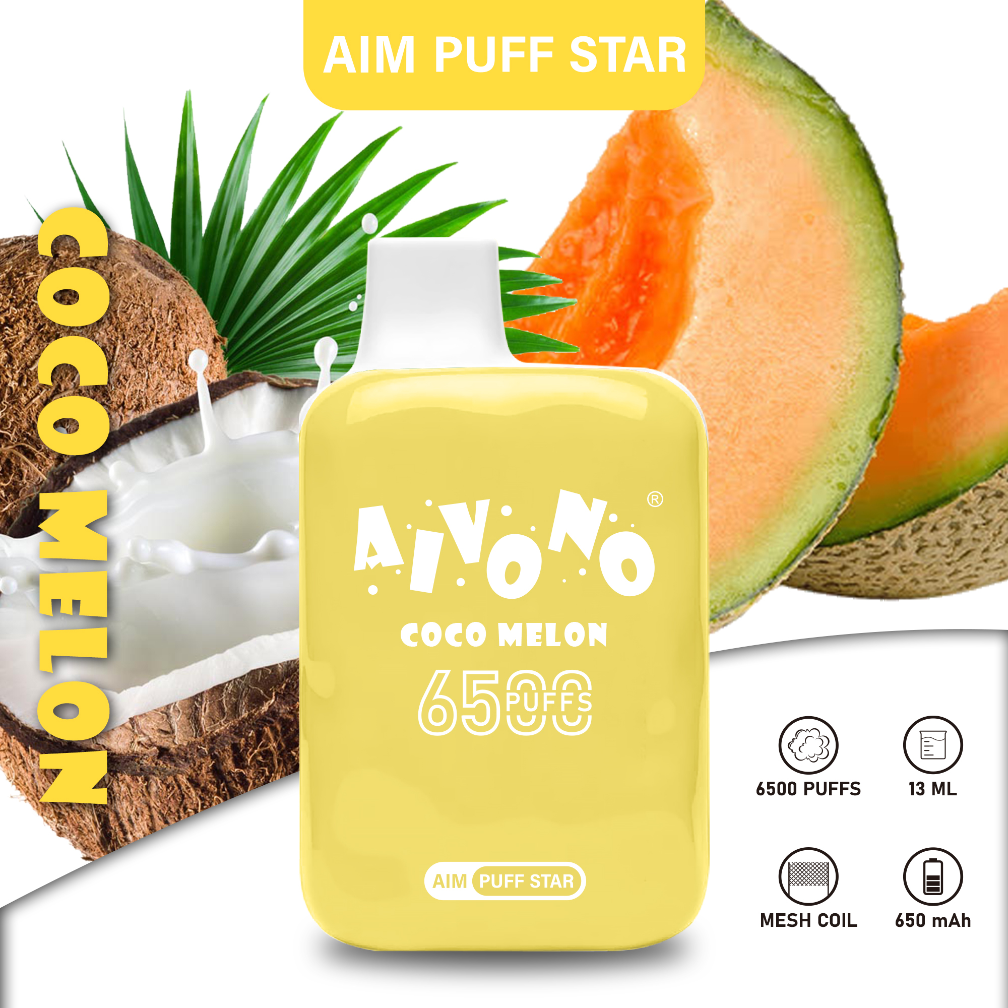 AIVONO AIM PUFF STAR 6500 Puffs Einweg-Vape(5 % Nikotingehalt)