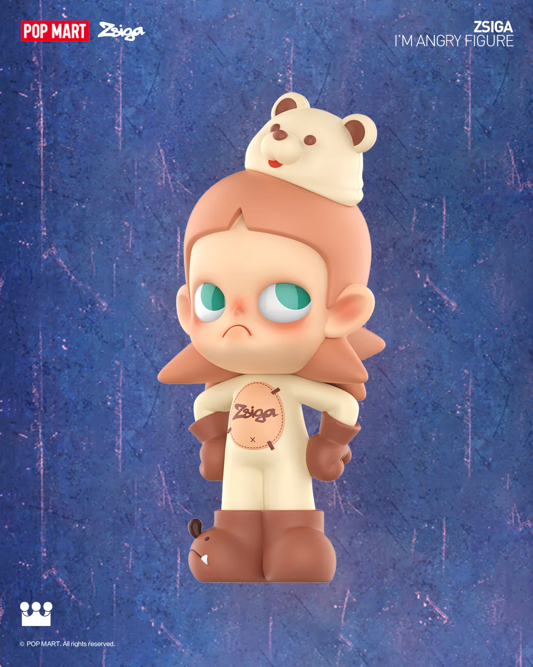 POP MART Zsiga I'm Angry 100% Limited Edition