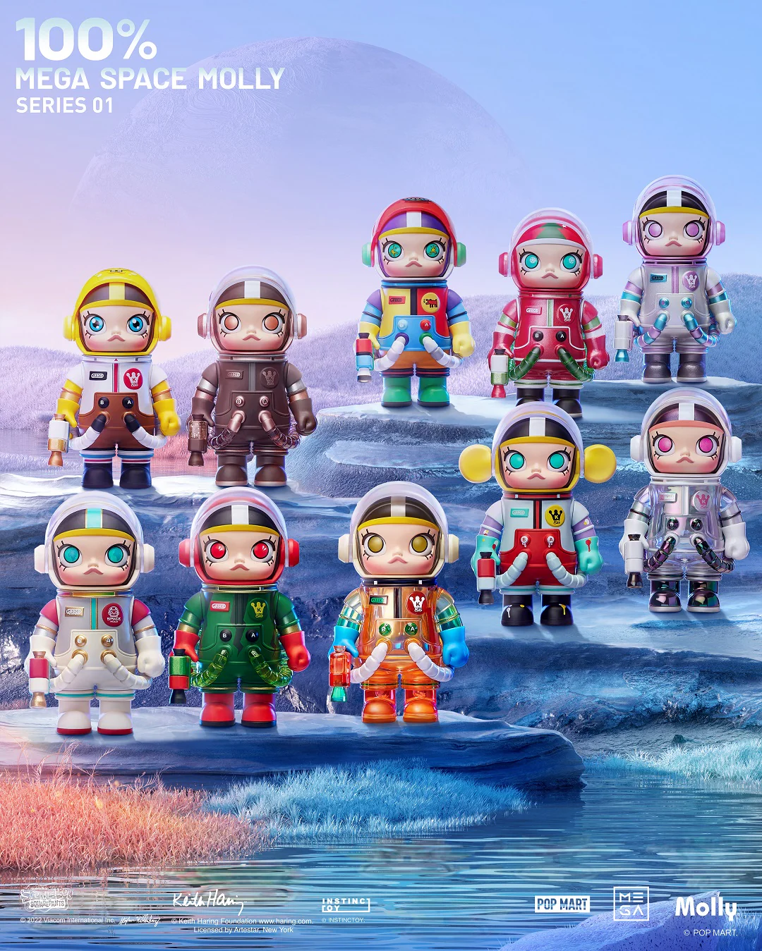 POP MART MEGA Collection 100% Space Molly Series 1