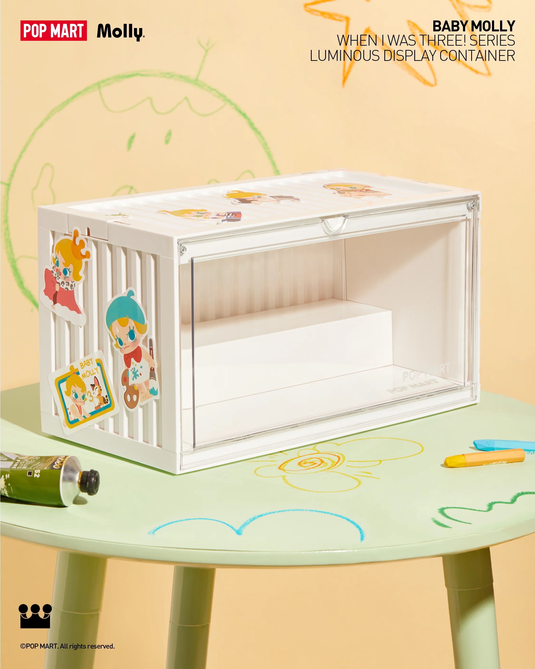 POP MART Baby Molly When I Was Three! Series-Luminous Display Container