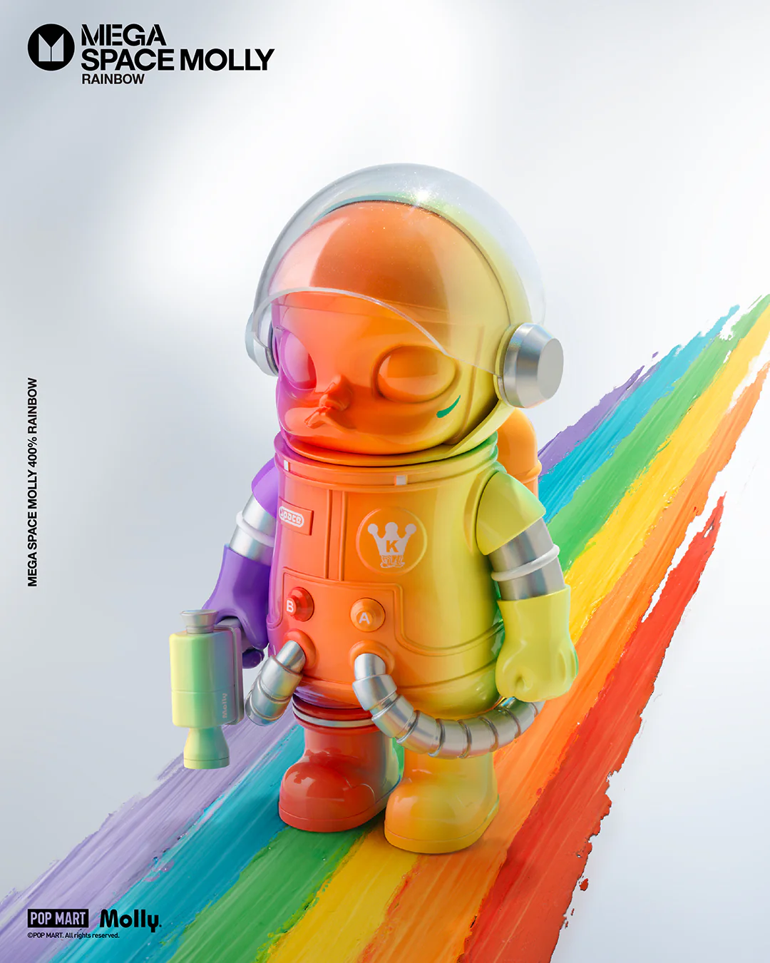 POP MART MEGA SPACE MOLLY 400% Rainbow