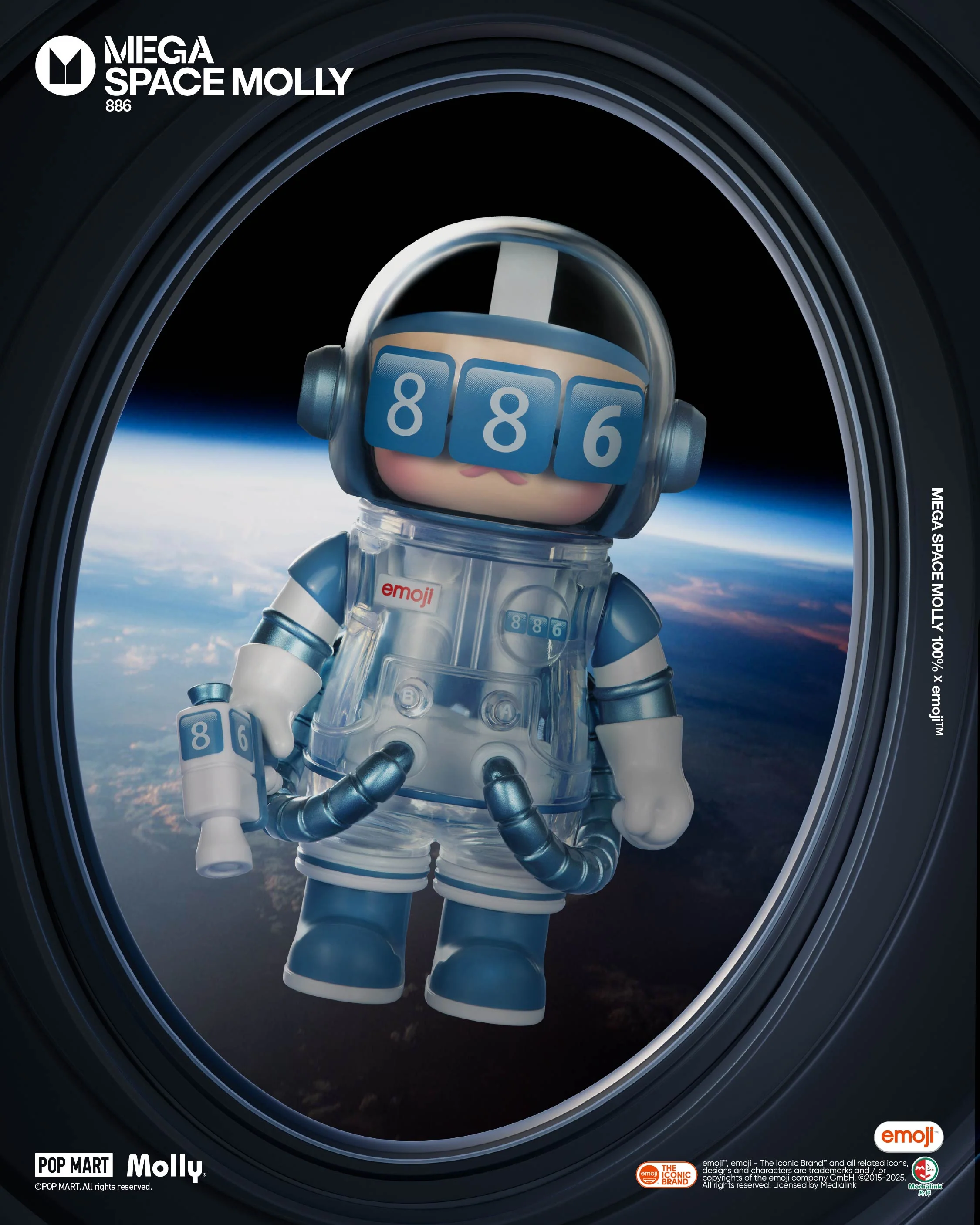 POP MART MEGA SPACE MOLLY 100% × emoji™ Series