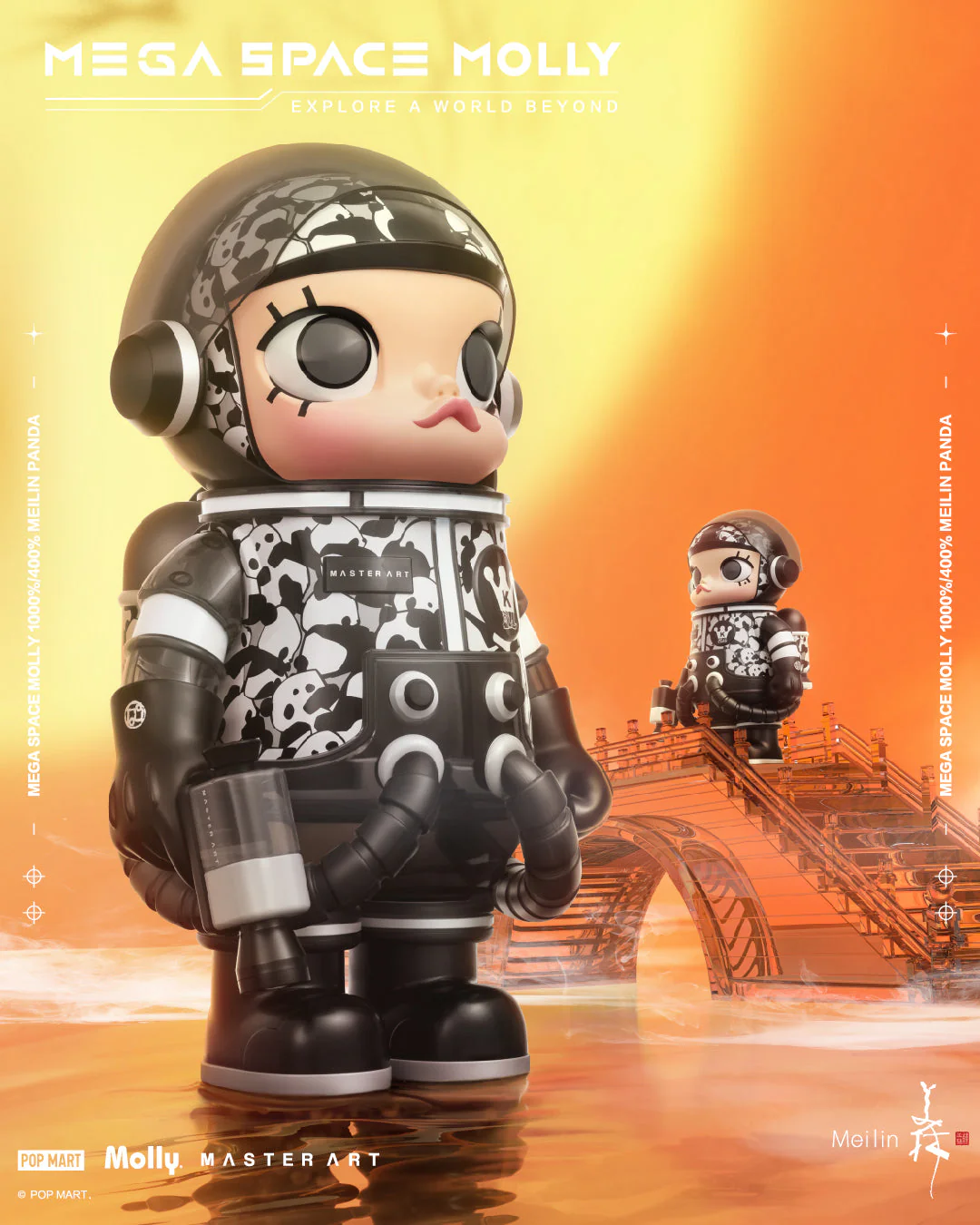 POP MART MEGA Space Molly 1000% Meilin Panda
