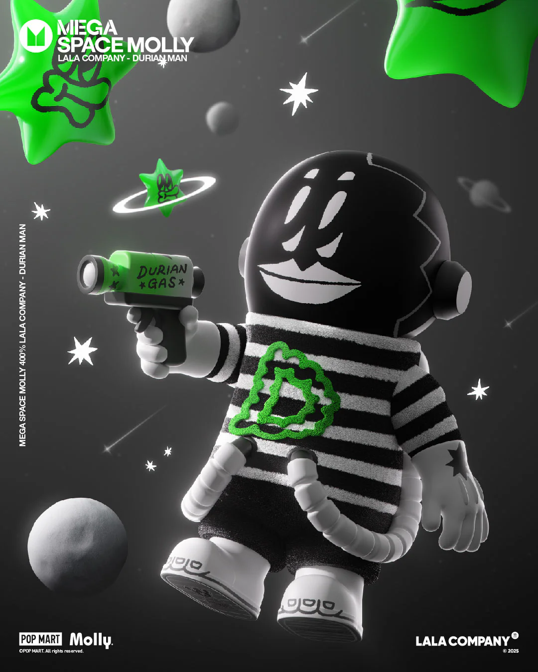 POP MART MEGA SPACE MOLLY 400% LALA COMPANY-DURIAN MAN