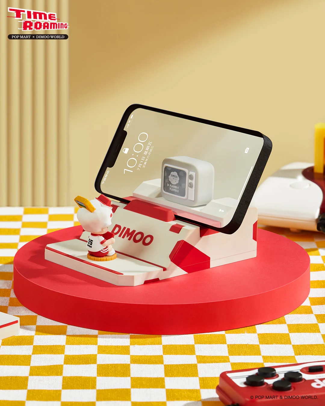 POP MART Dimoo Time - Traveling Series - Mobile Phone Holder