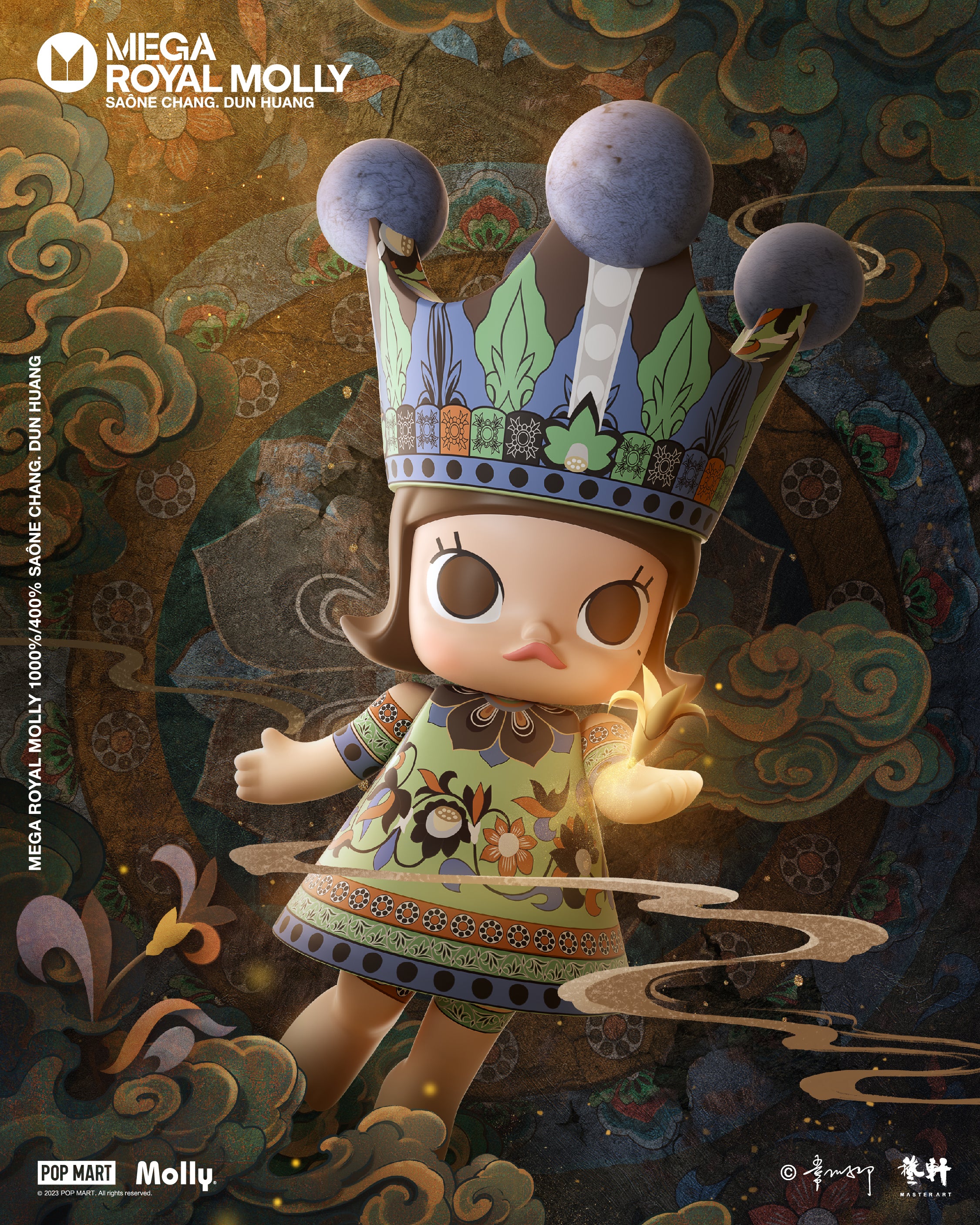 POP MART MEGA ROYAL MOLLY 400% Saône Chang. Dun Huang