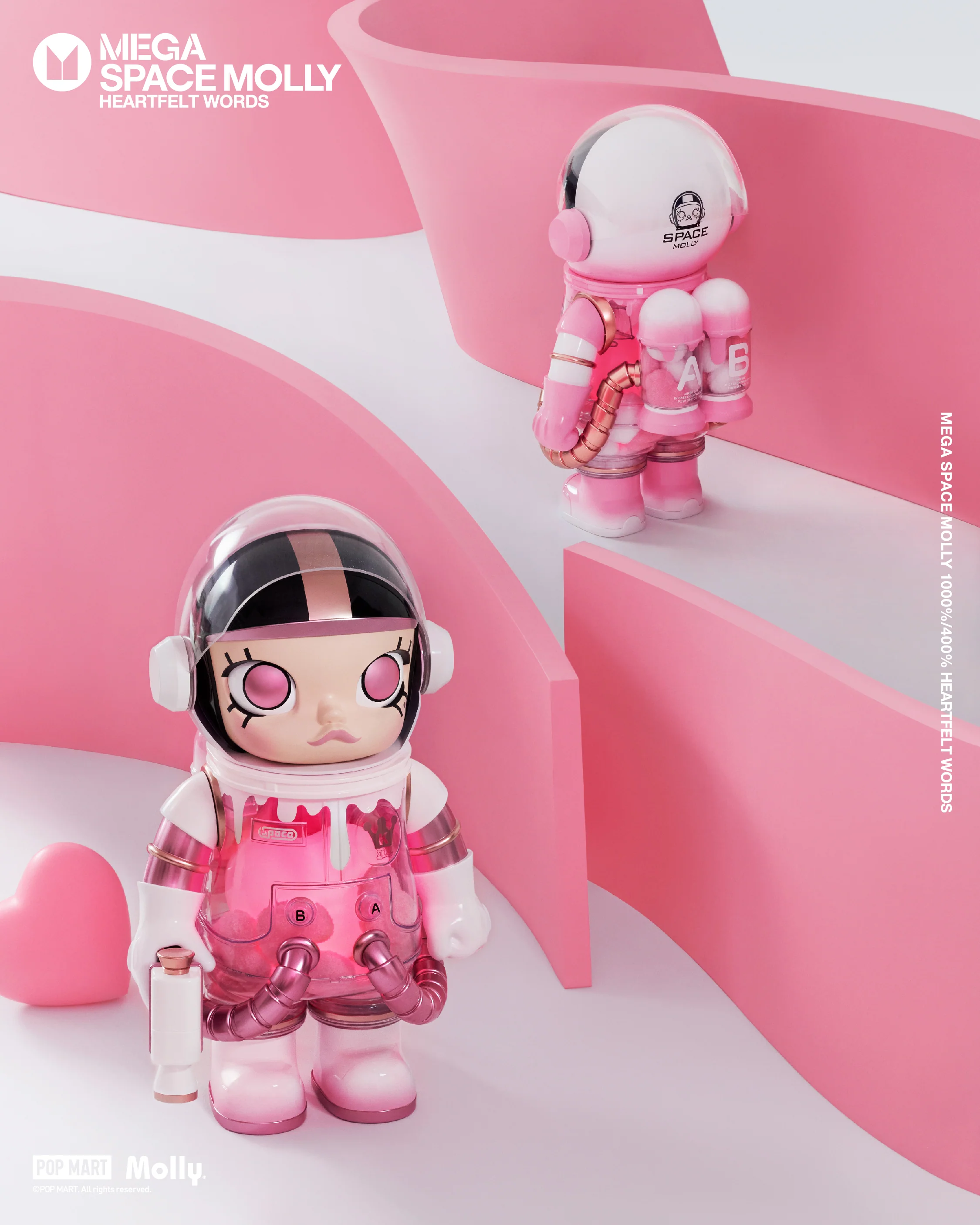 POP MART MEGA SPACE MOLLY 400% Heartfelt Words