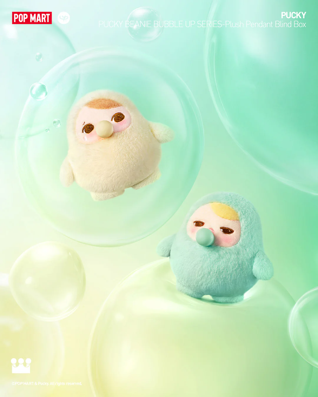 POP MART PUCKY BEANIE BUBBLE UP SERIES-Plush Pendant Blind Box