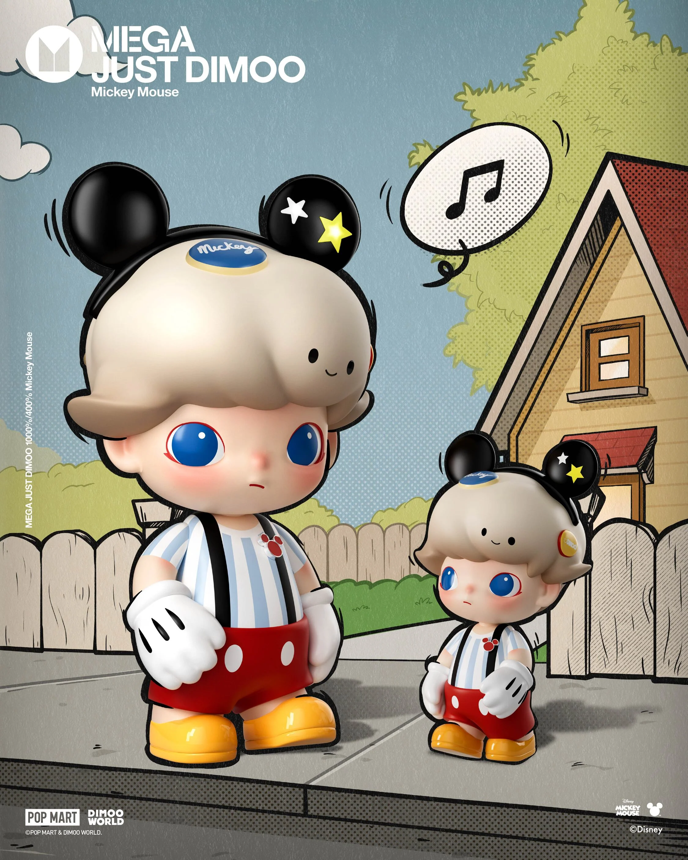 POP MART MEGA JUST DIMOO 1000% Mickey Mouse