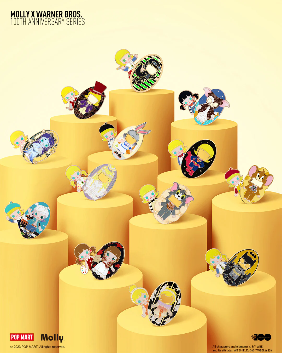 POP MART Molly X Warner Bros. 100th Anniversary Series - Badge Blind Box