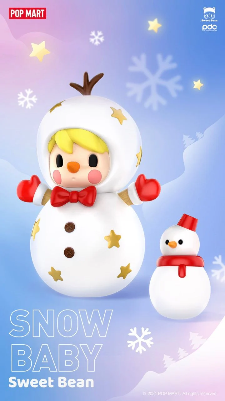 POP MART Sweet Bean Snowman Blister Package