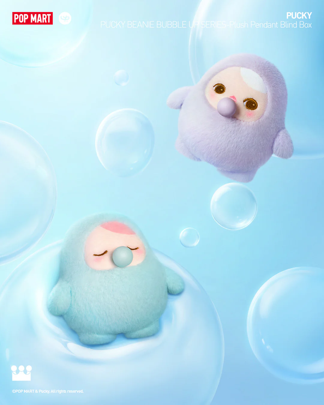 POP MART PUCKY BEANIE BUBBLE UP SERIES-Plush Pendant Blind Box