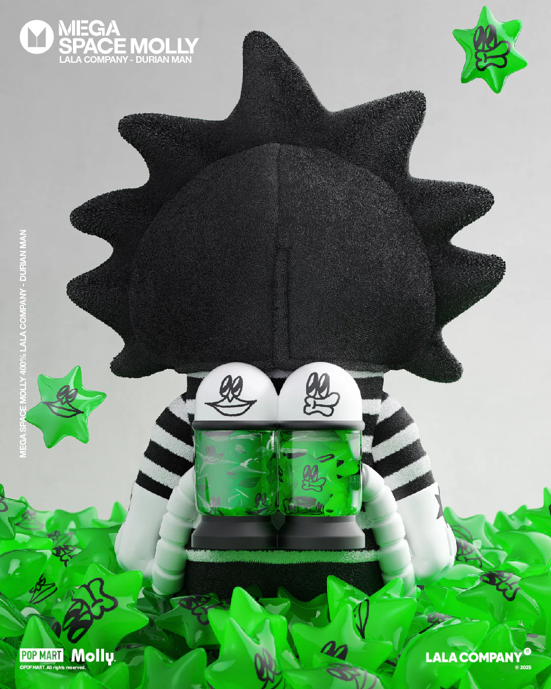POP MART MEGA SPACE MOLLY 400% LALA COMPANY-DURIAN MAN