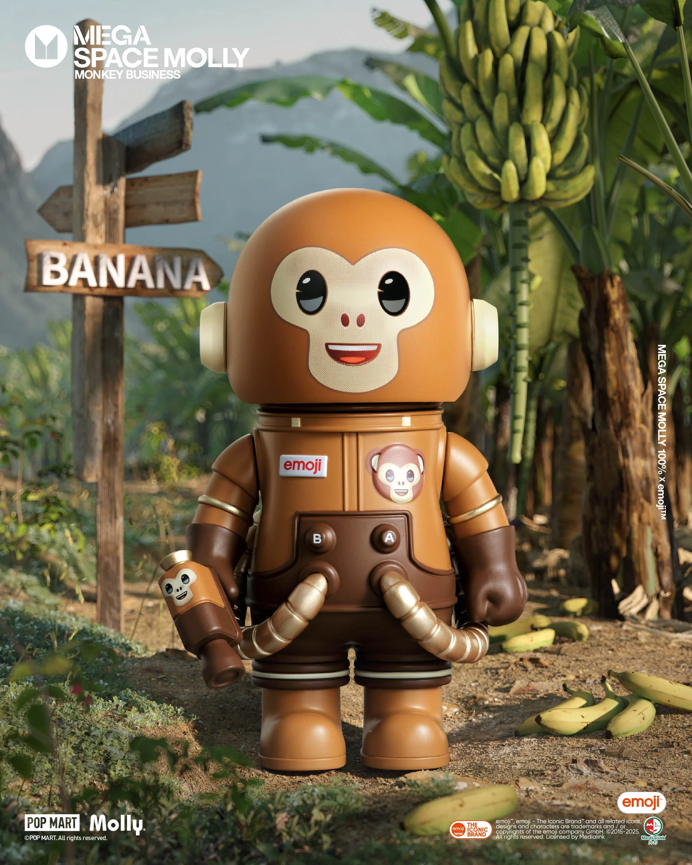 POP MART MEGA SPACE MOLLY 100% × emoji™ Series