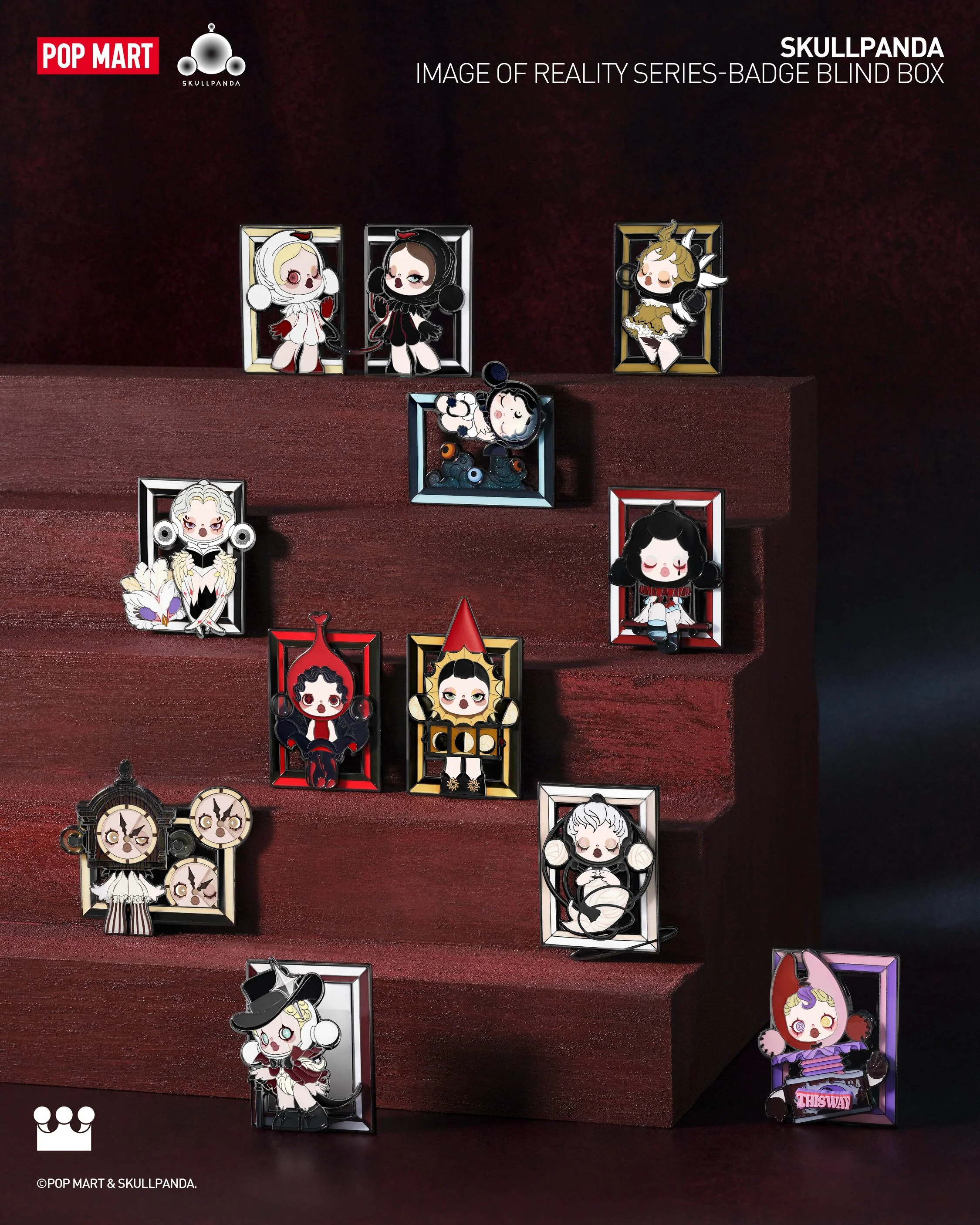 POP MART SKULLPANDA Image Of Reality Series-Badge Blind Box