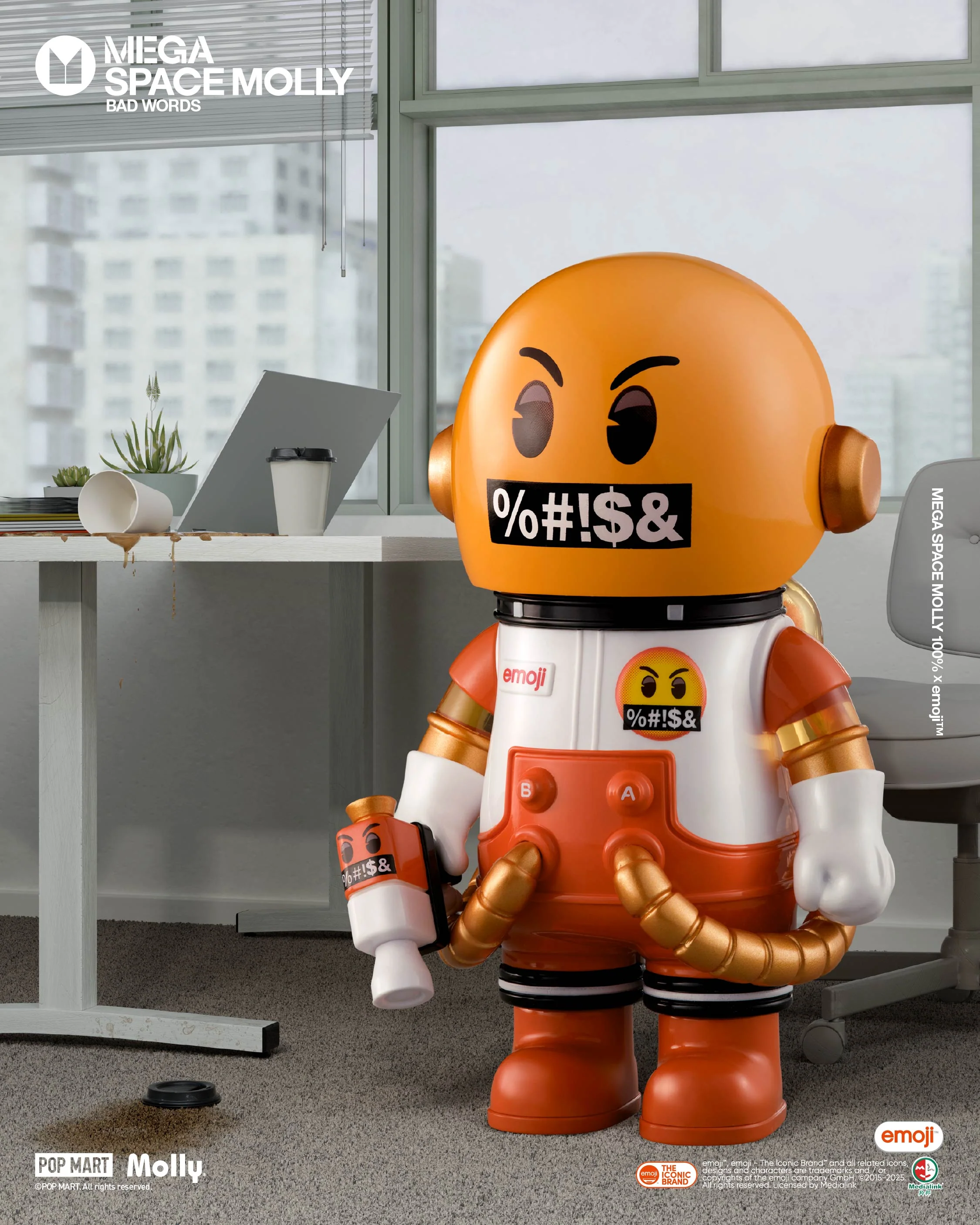 POP MART MEGA SPACE MOLLY 100% × emoji™ Series