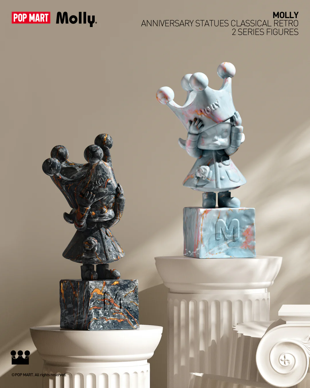 POP MART MOLLY Anniversary Statues Classical Retro 2 Series Figures