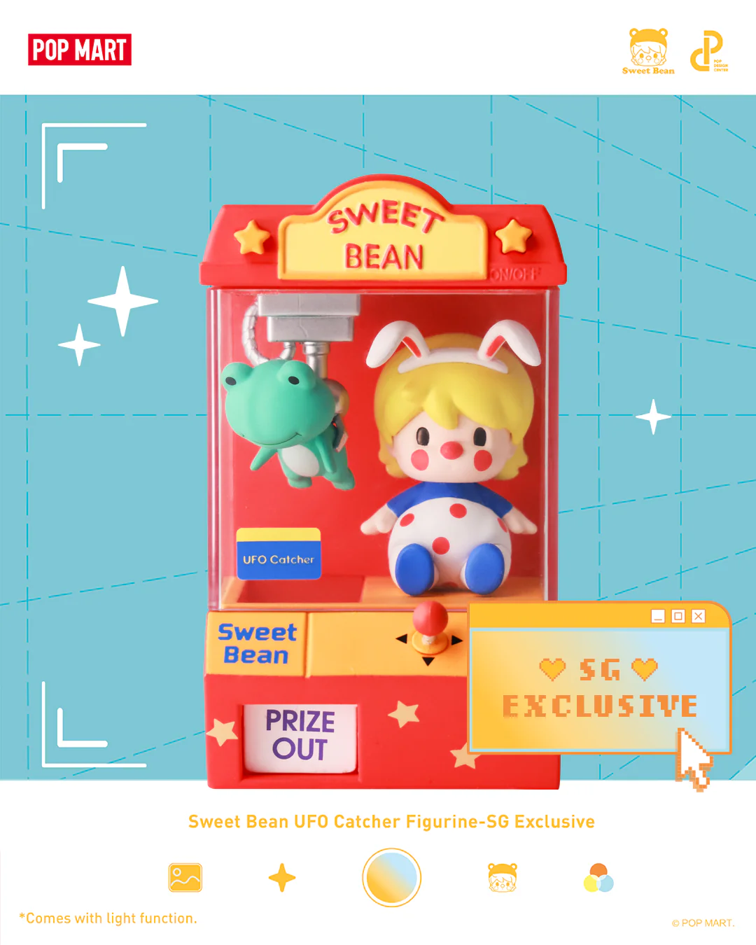 POP MART Sweet Bean UFO Catcher Figurine - SG Exclusive