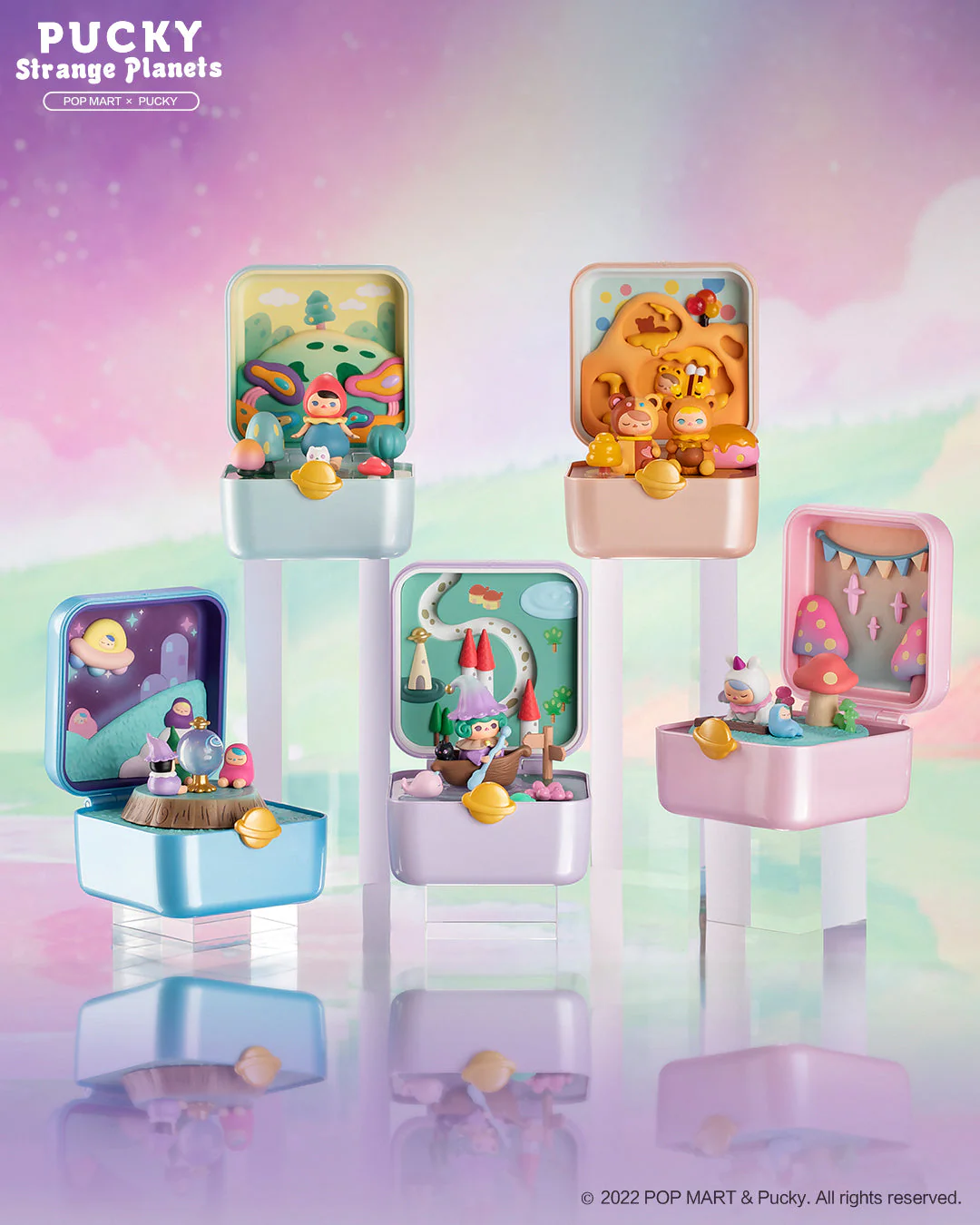 POP MART Pucky Strange Stars Series Scene Set