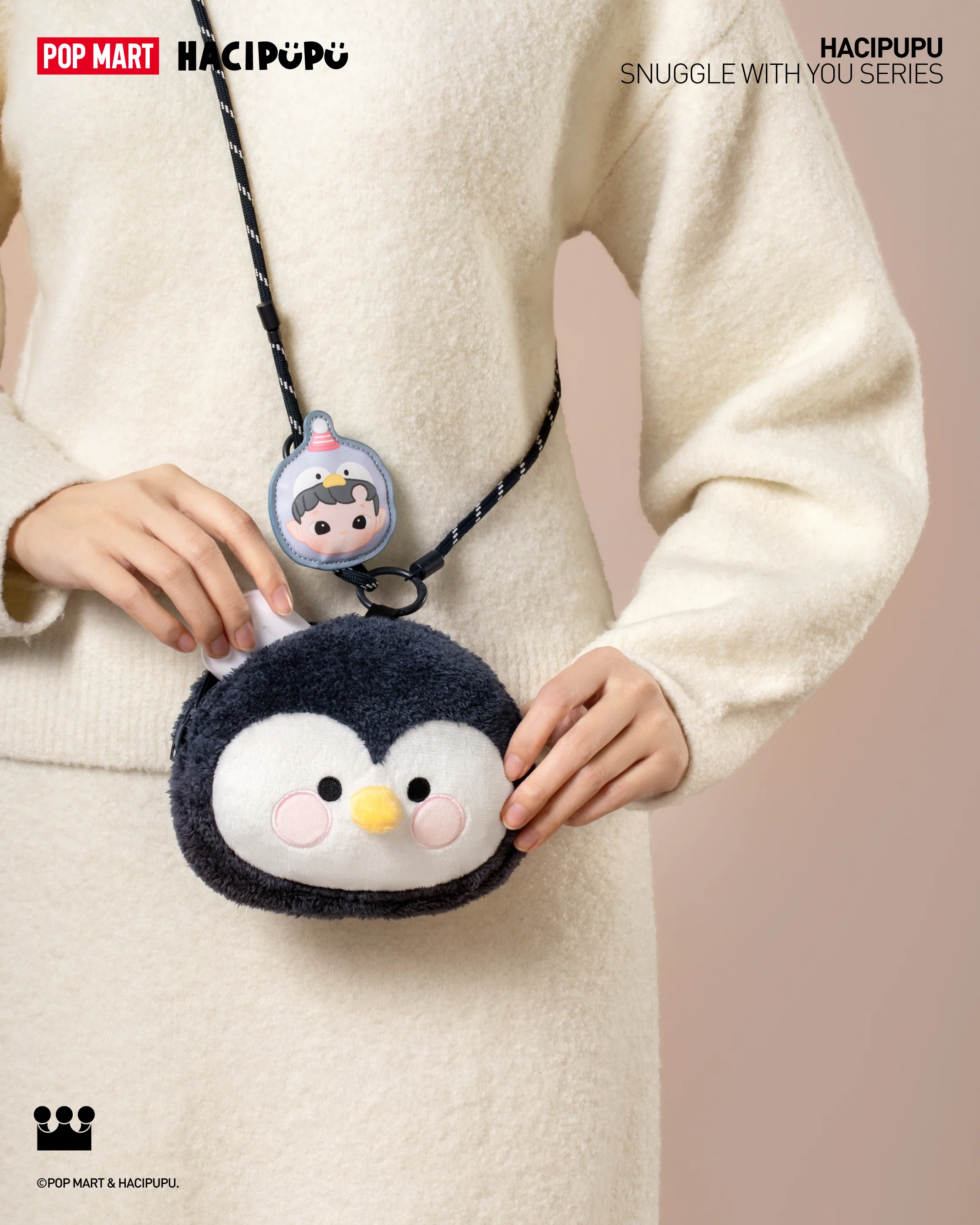 POP MART HACIPUPU Snuggle With You Series-Plush Bag Blind Box