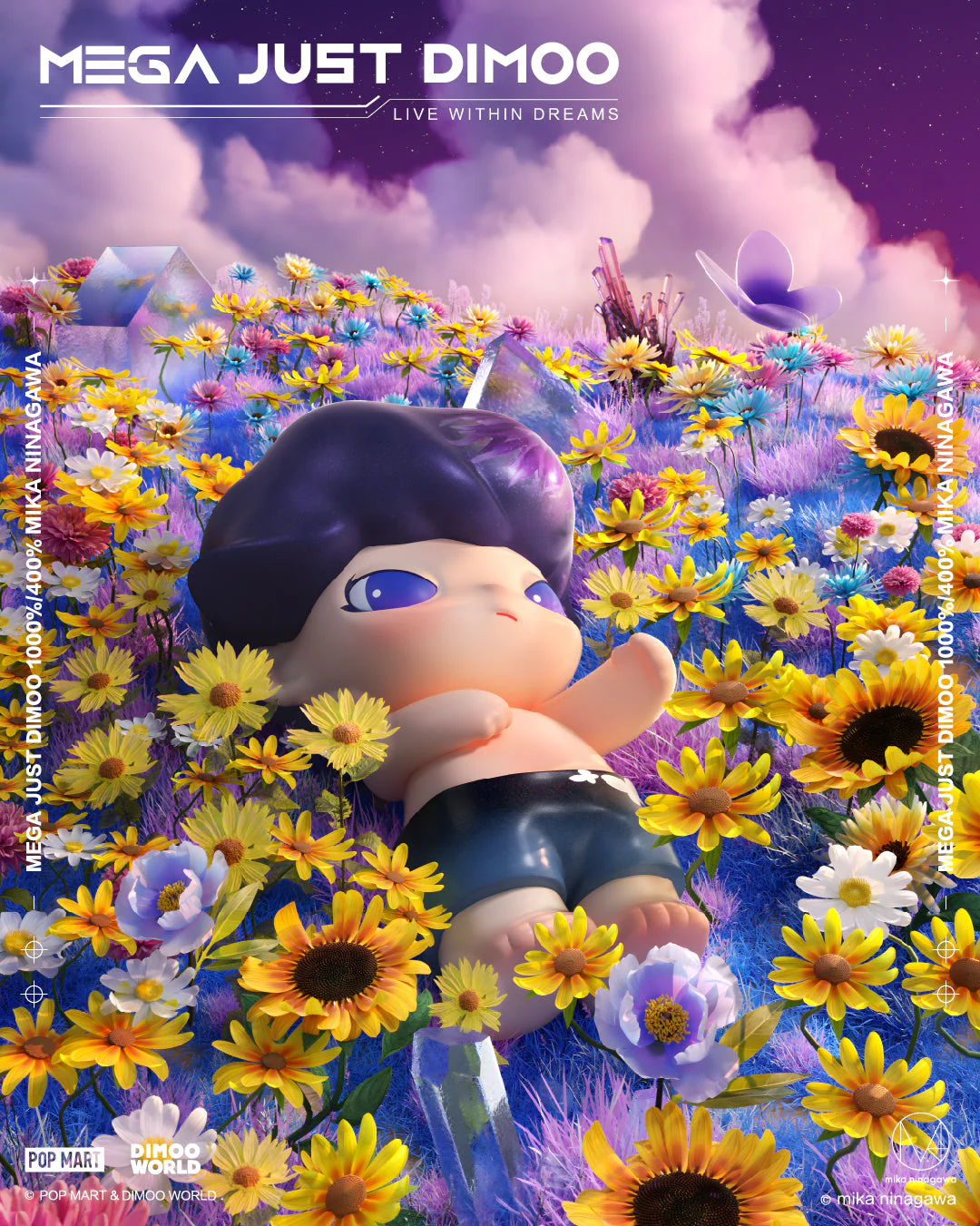 POP MART MEGA Just Dimoo 1000% Mika Ninagawa