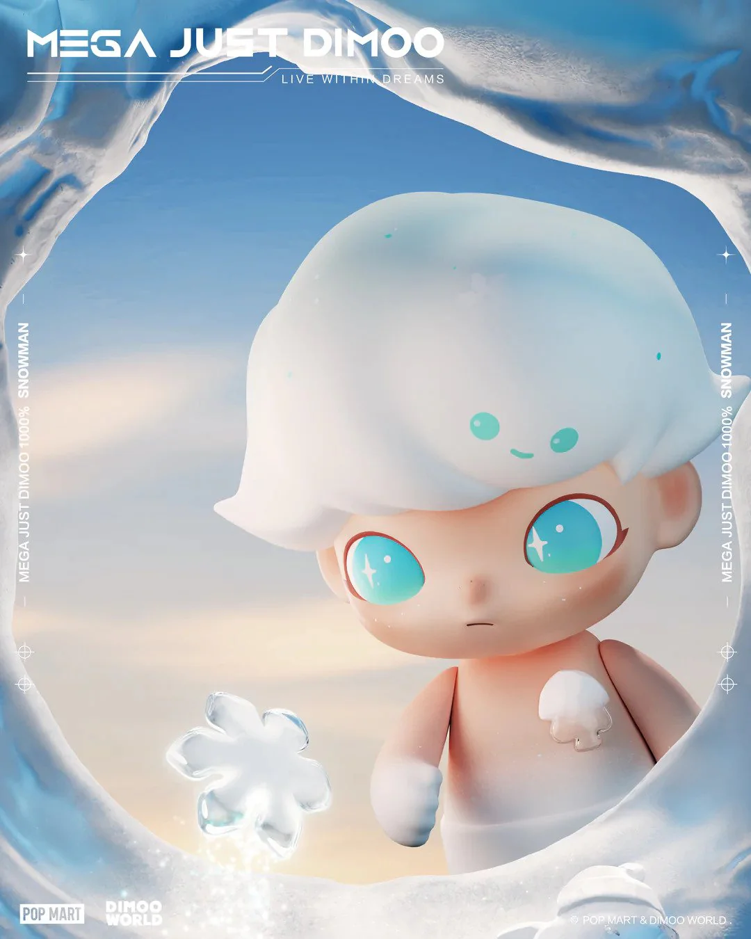 POP MART MEGA JUST DIMOO 1000% Snowman
