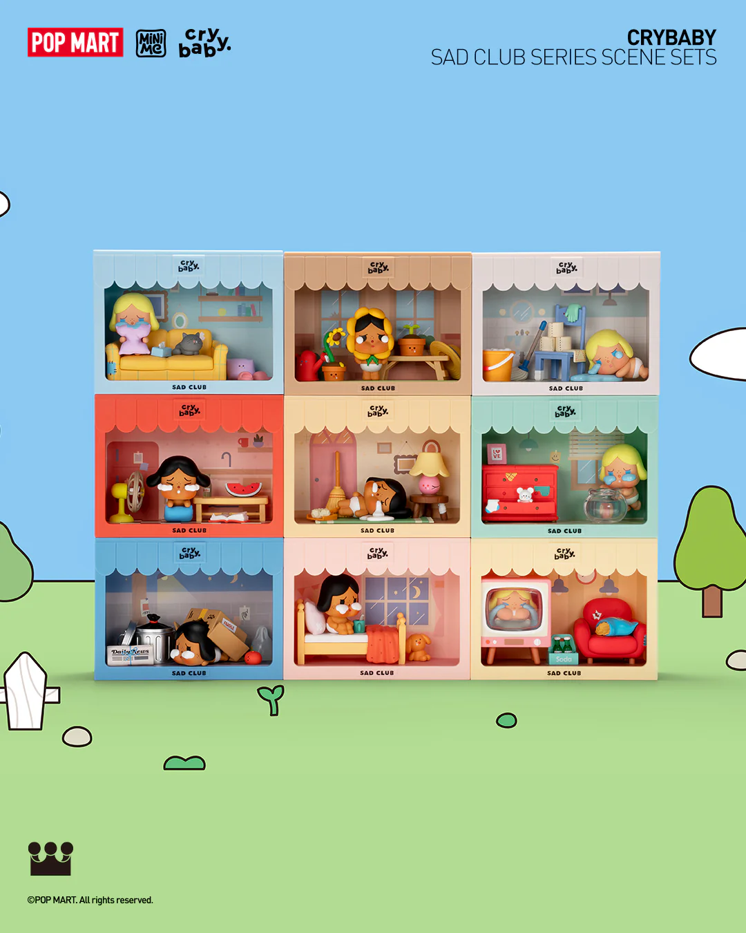POP MART CRYBABY Sad Club Series Scene Sets