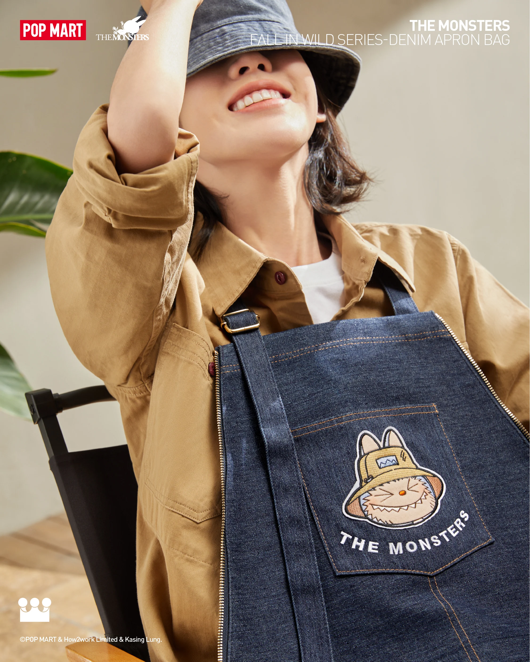 POP MART THE MONSTERS FALL IN WILD SERIES-Denim Apron Bag