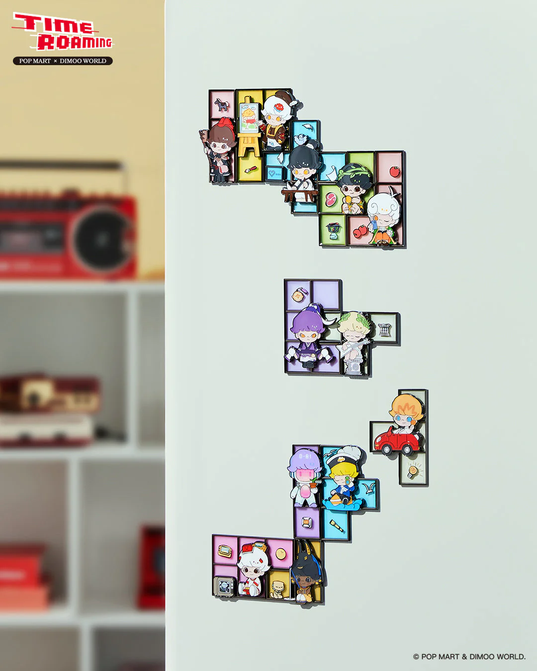 POP MART Dimoo Time - Traveling Series - Fridge Magnet