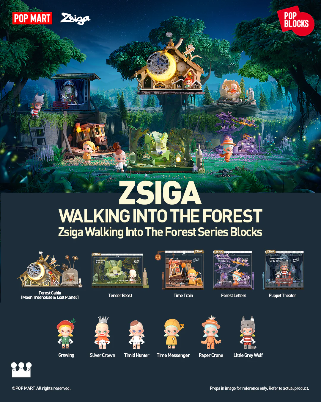 POP MART Zsiga Walking Into The Forest Series Blocks