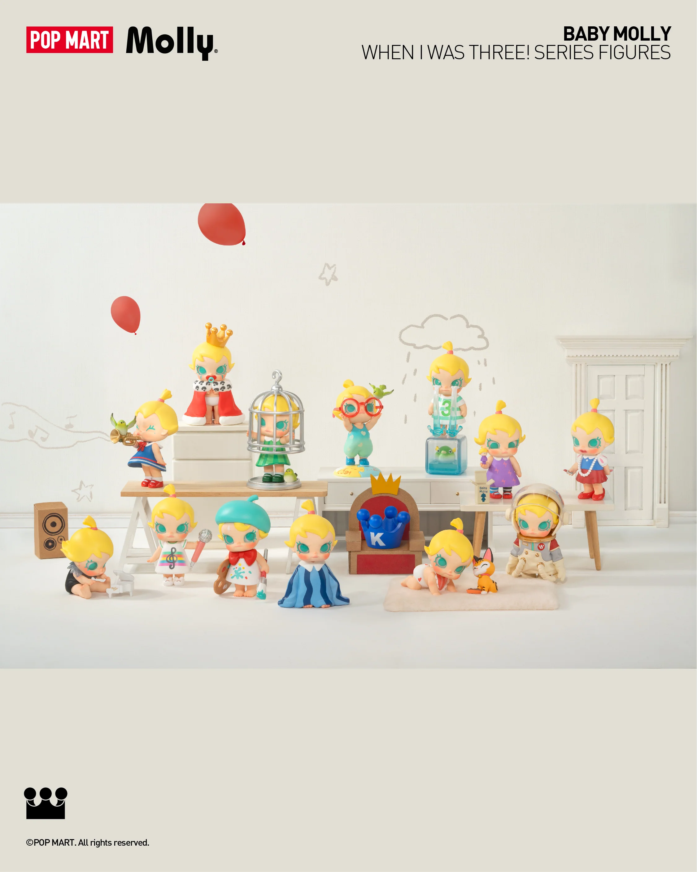 POP MART Baby Molly When I was Three! Series Figures
