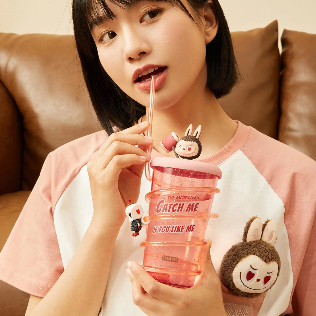 POP MART THE MONSTERS Catch Me If You Like Me Series-Straw Cup